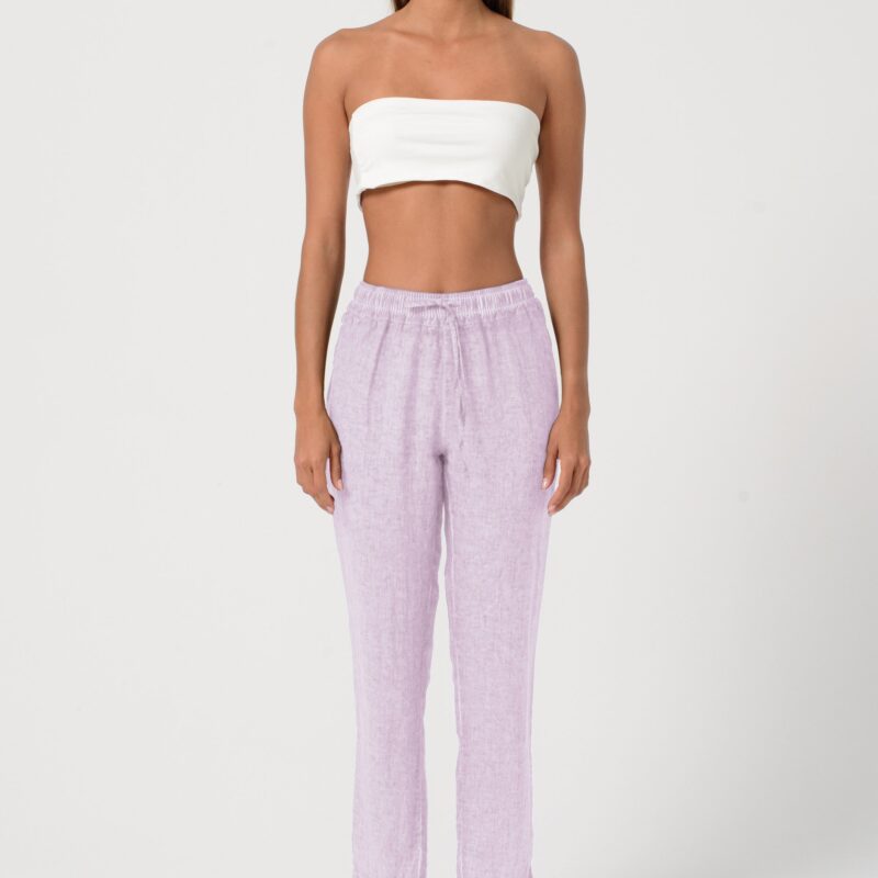 arisum Leinenhose „Flora“ – Leichte Damen Sommerhose in sanftem Grün