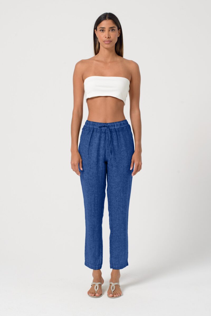 arisum Leinenhose „Pacific“ – Damen Sommerhose in sanftem Blau