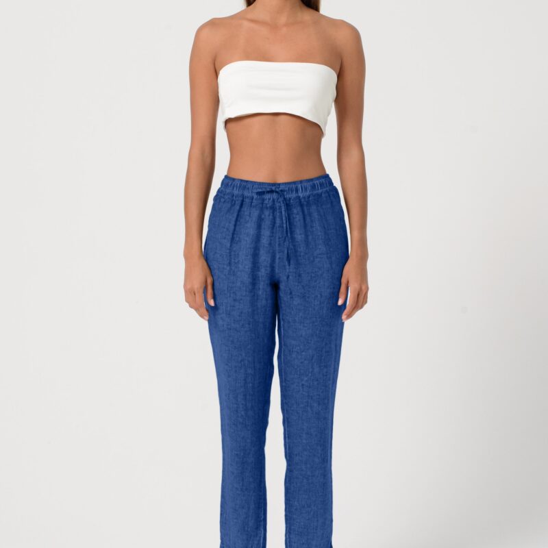 arisum Leinenhose „Pacific“ – Damen Sommerhose in sanftem Blau