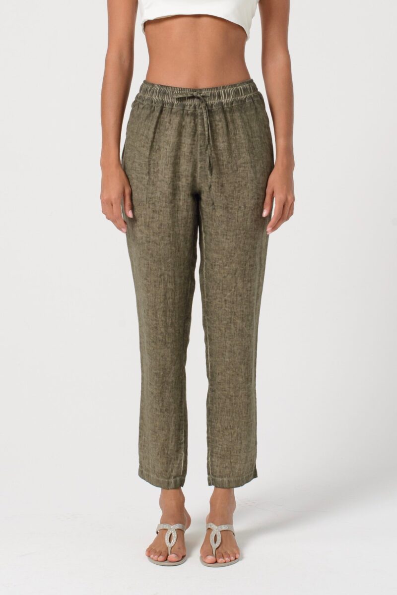 arisum Leinenhose „Willow“ – Elegante Damen Sommerhose in Naturton