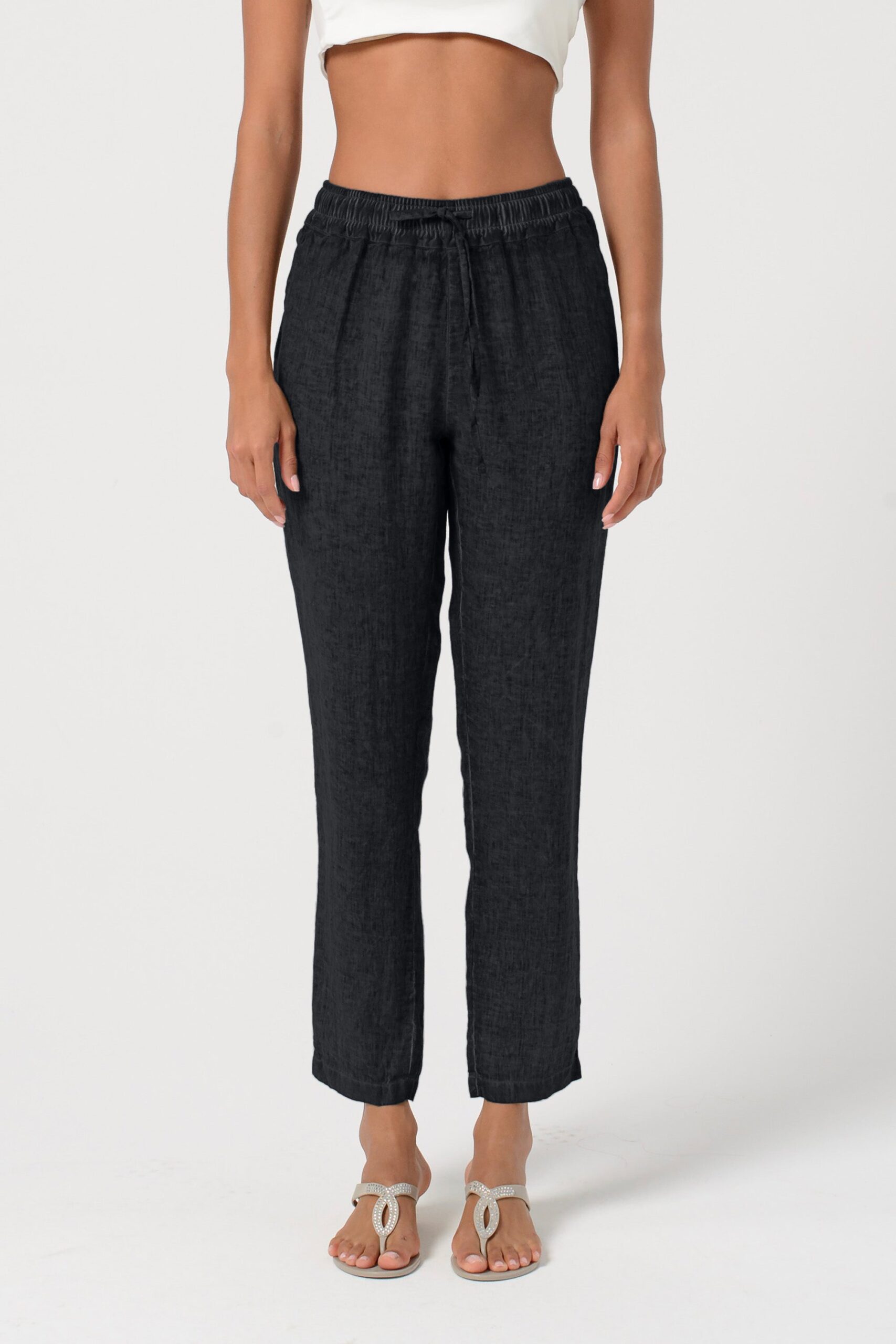 arisum Leinenhose „Tonga“ – Damen Sommerhose in warmem Sandton