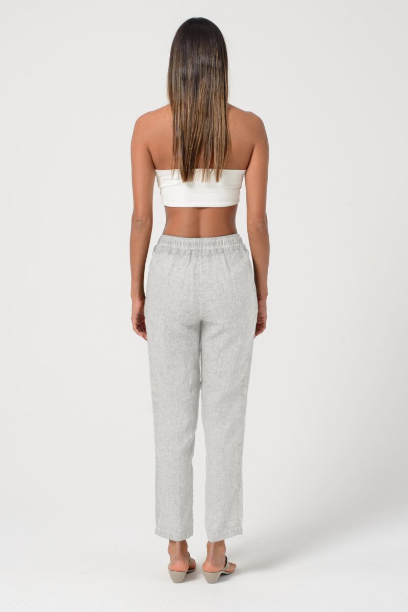 arisum Leinenhose „Platino“ – Stilvolle Damen Sommerhose in Hellgrau - Image 4