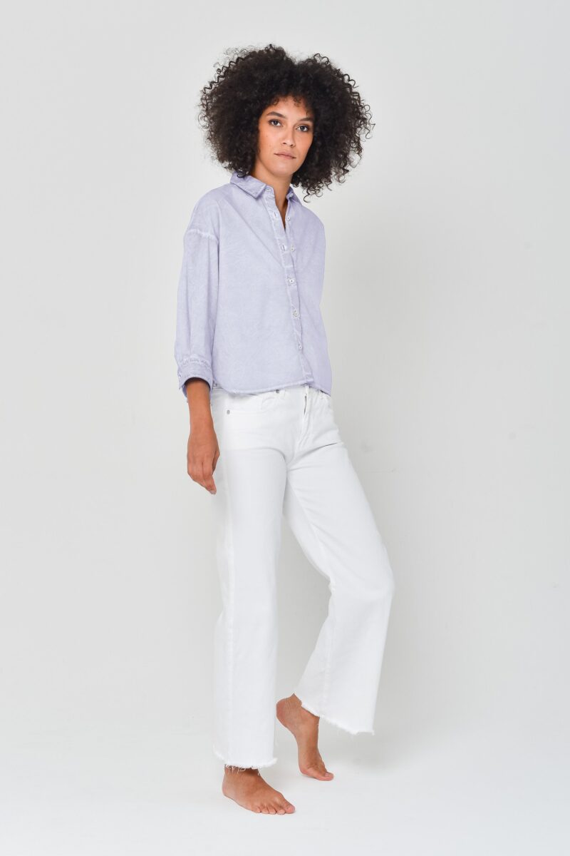 arisum Crop Poplin Shirt „Lilac“ – Damen Kurzbluse in zartem Flieder - Image 4