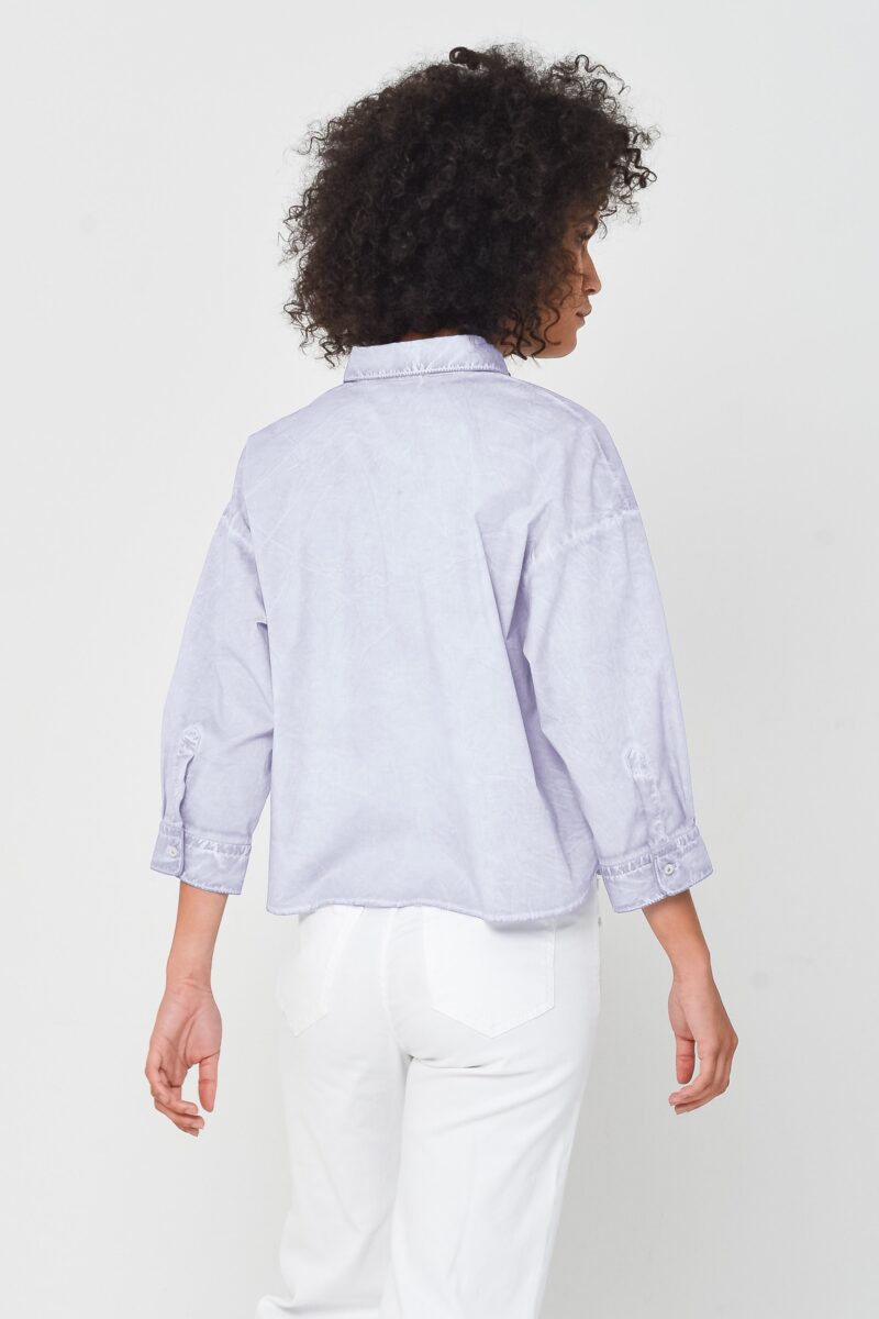 arisum Crop Poplin Shirt „Lilac“ – Damen Kurzbluse in zartem Flieder - Image 5