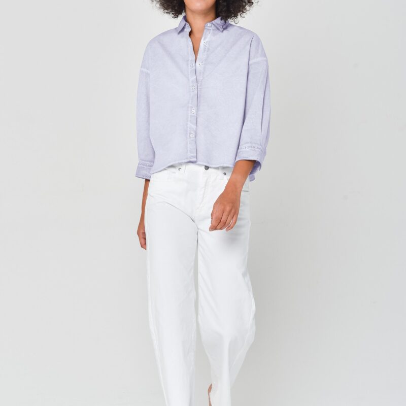 arisum Crop Poplin Shirt „Lilac“ – Damen Kurzbluse in zartem Flieder