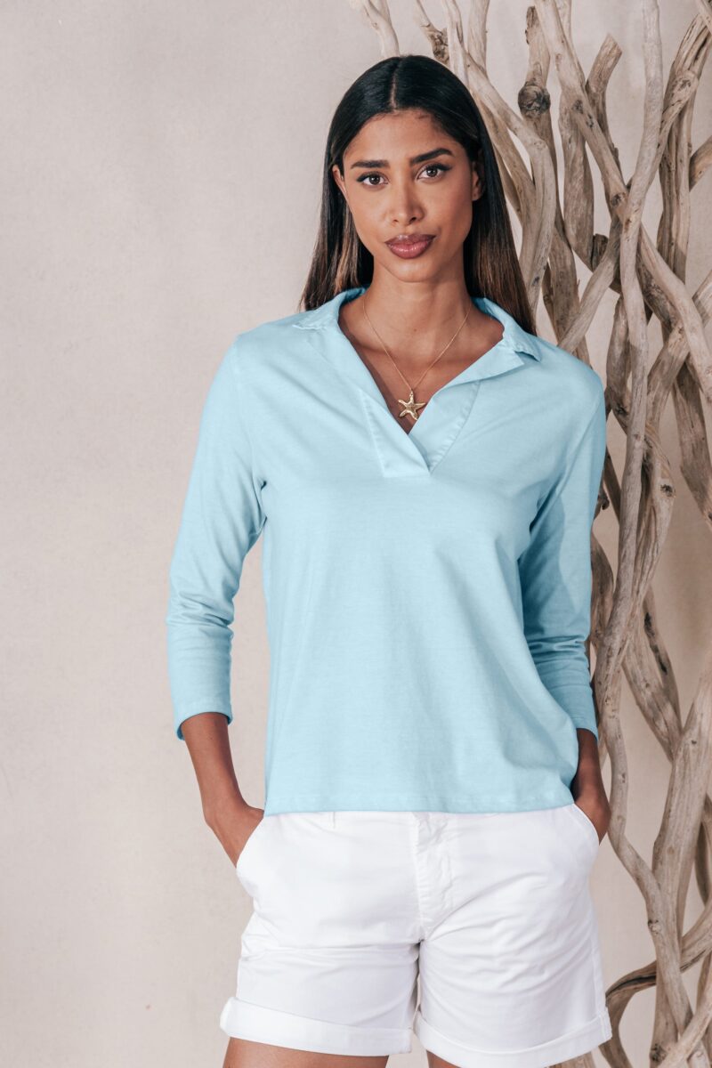 arisum Kate Polo „Bora Bora“ – Damen Poloshirt in frischem Türkis - Image 5