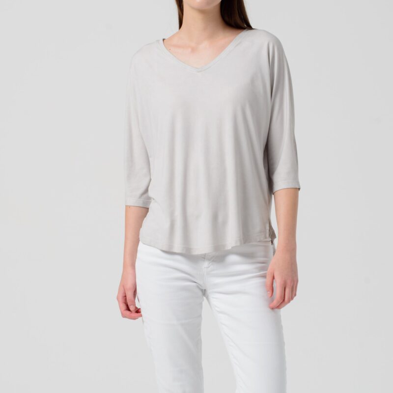 arisum Kimora T-Shirt „Platino“ – Damen Shirt in elegantem Hellgrau